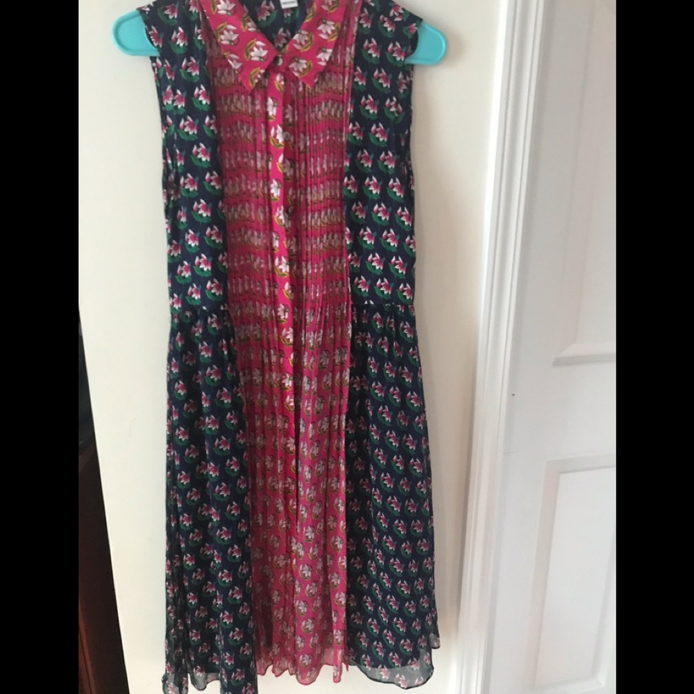 Red and green  Diane von furstenberg flowy dress